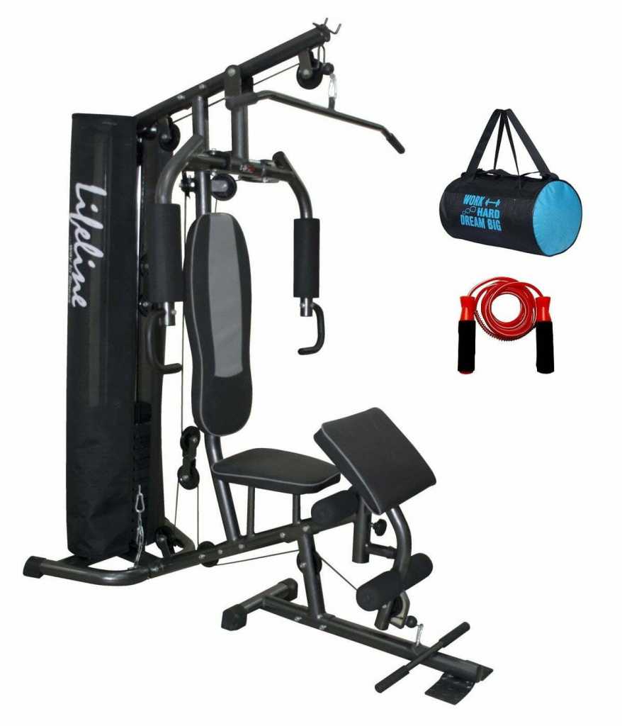 Lifeline Home Gym Deluxe with Cover & Preacher Curl (HG-005)