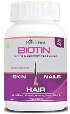 Health first Biotin Maximum Strength in market 60 Veg Capsule 10,000 mcg (60) 