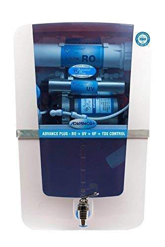 Aquatec plus Advance+ RO+UV+UF+TDS 12 Litre Water Purifier (White Blue) 