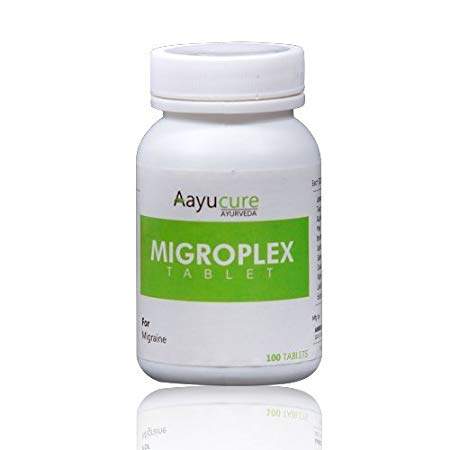 Aayucure 100% Natural Migroplex Tablets - 100 Tablets (Migraine Relief Medicine)