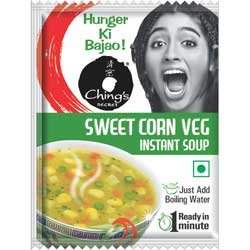 CHING'S Sweet Corn Veg Instant Soup, 299 g, Pack of 10
