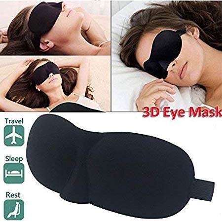 FreshDcart Super soft Meditation Mask Black Eye Vision & Smooth Travel Band for Sleep Eye in Day/Night for Men Women Boys Girls (FDC-Black)
