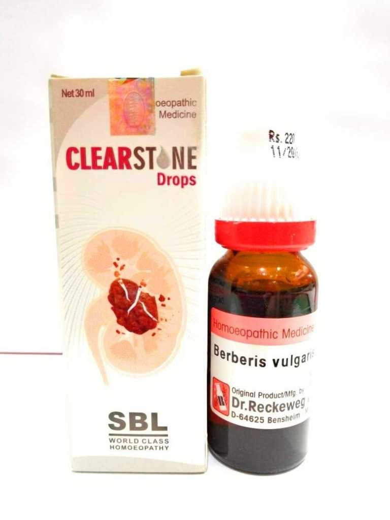 CLEARSTONE DROPS AND MADE IN GERMANY BERBERIS VULGARIS Q COMBO BEST MEDICINE FOR KIDNEY STONES 