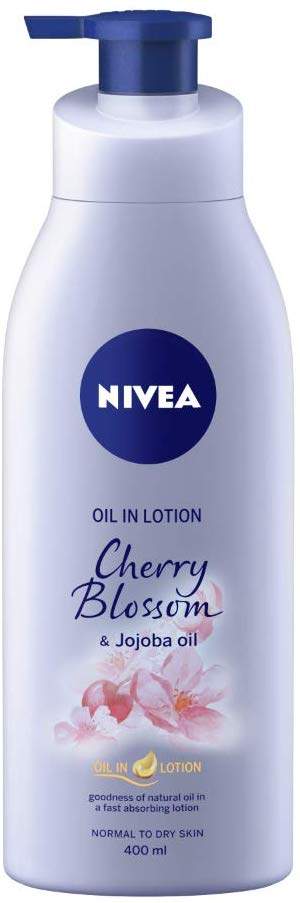 NIVEA Body Lotion, Oil in Lotion Cherry Blossom & Jojoba Oil, 400ml