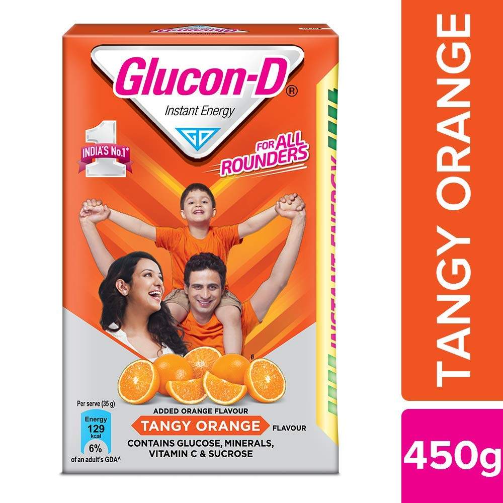 Glucon-D Glucose Based Beverage Mix, Orange, 450g