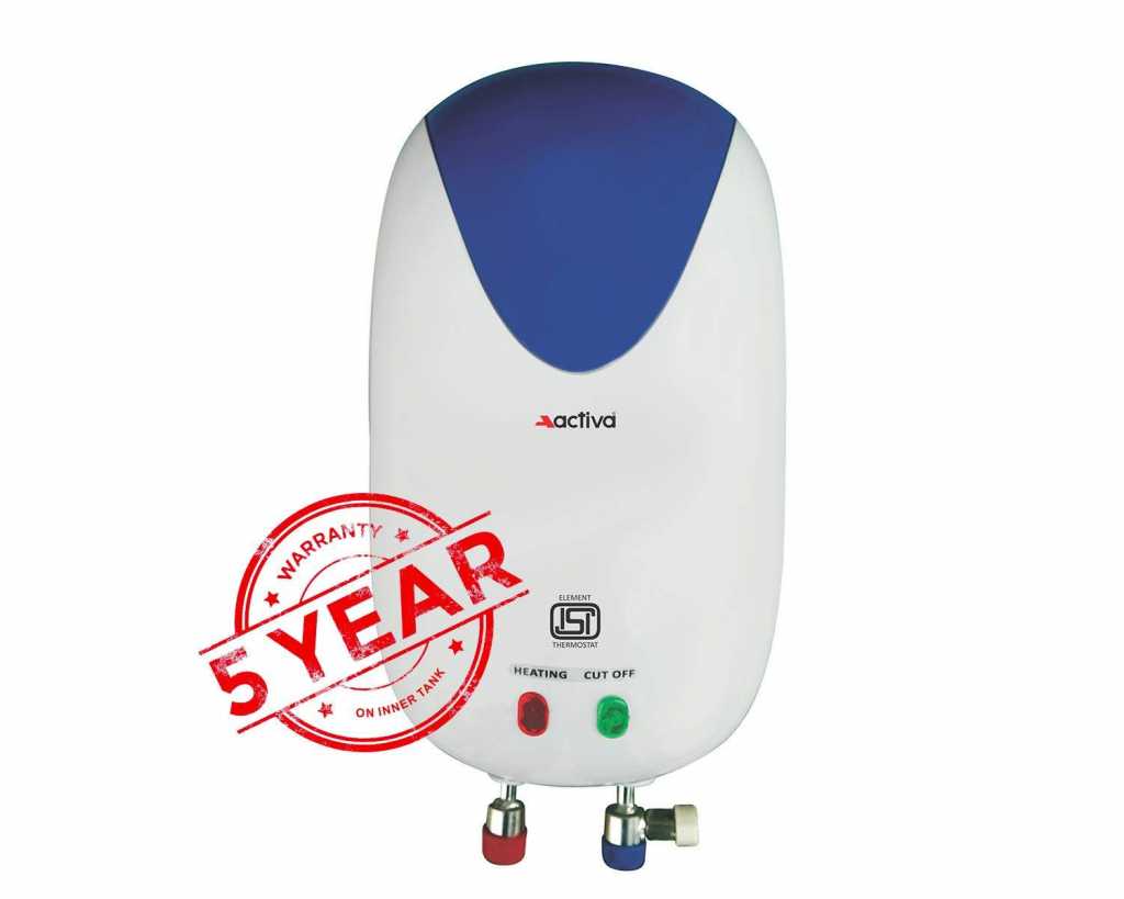 ACTIVA Instant 3 LTR 3 KVA SPCEIAL Anti Rust Coated Tank Geyser with Full ABS Body with 5 Year Warranty Premium (White)