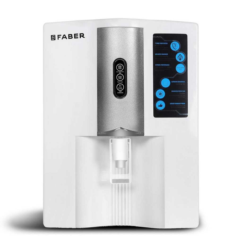 Faber Galaxy RO+UF+MAT, 9 Liters, 7 Stage Mineral Water Purifier with Upto 2500 TDS, White