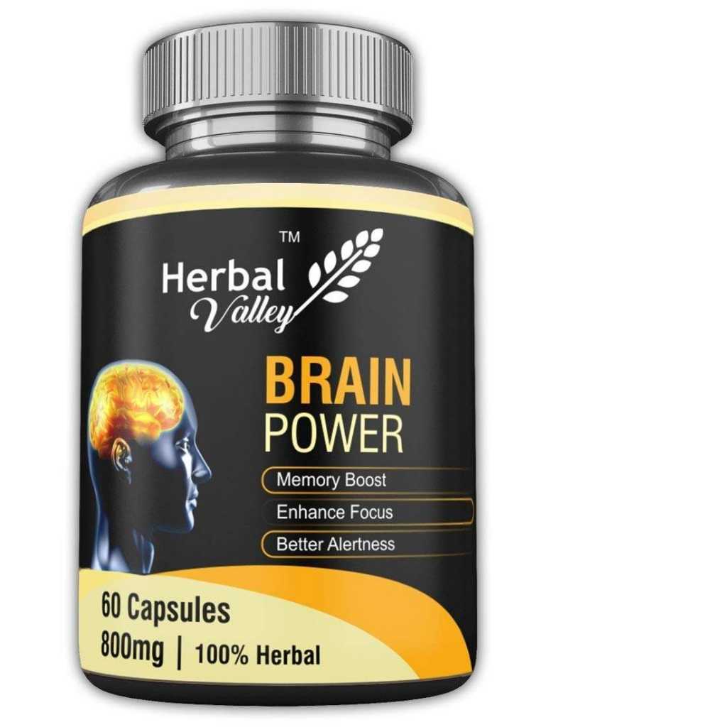 HerbalValley Brain Power 60 Capsules (Pack of 1)