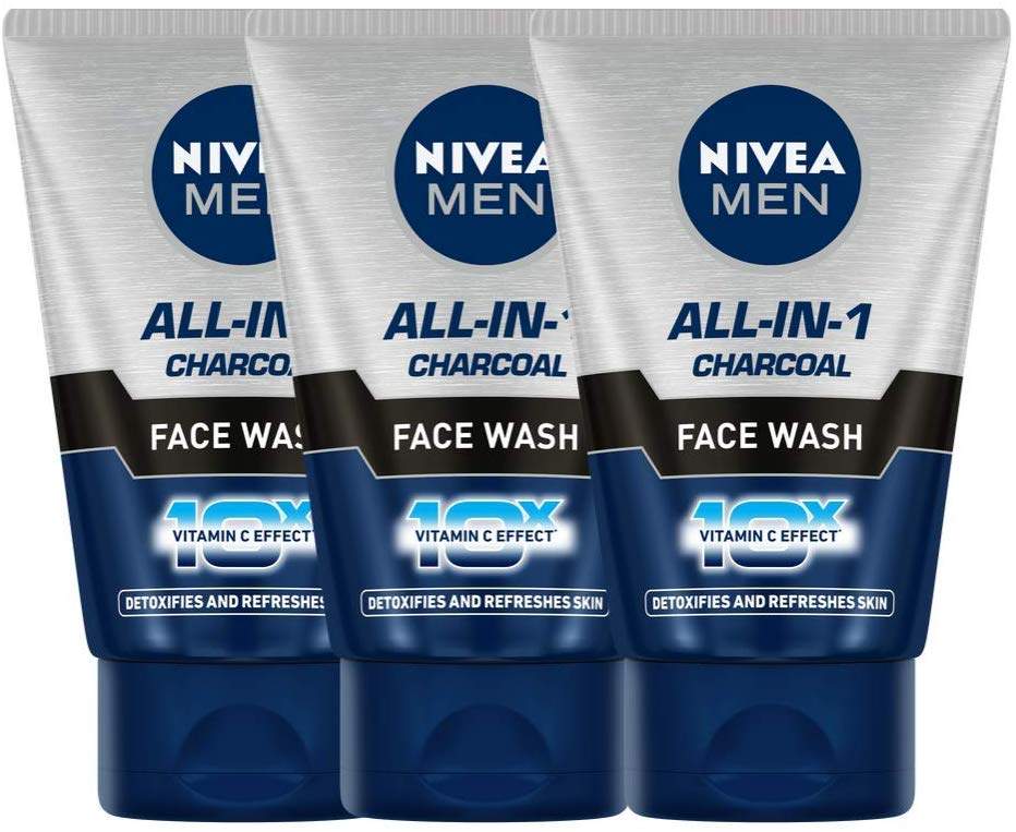  Nivea Charcoal Face Wash, 100ml (Pack of 3)
