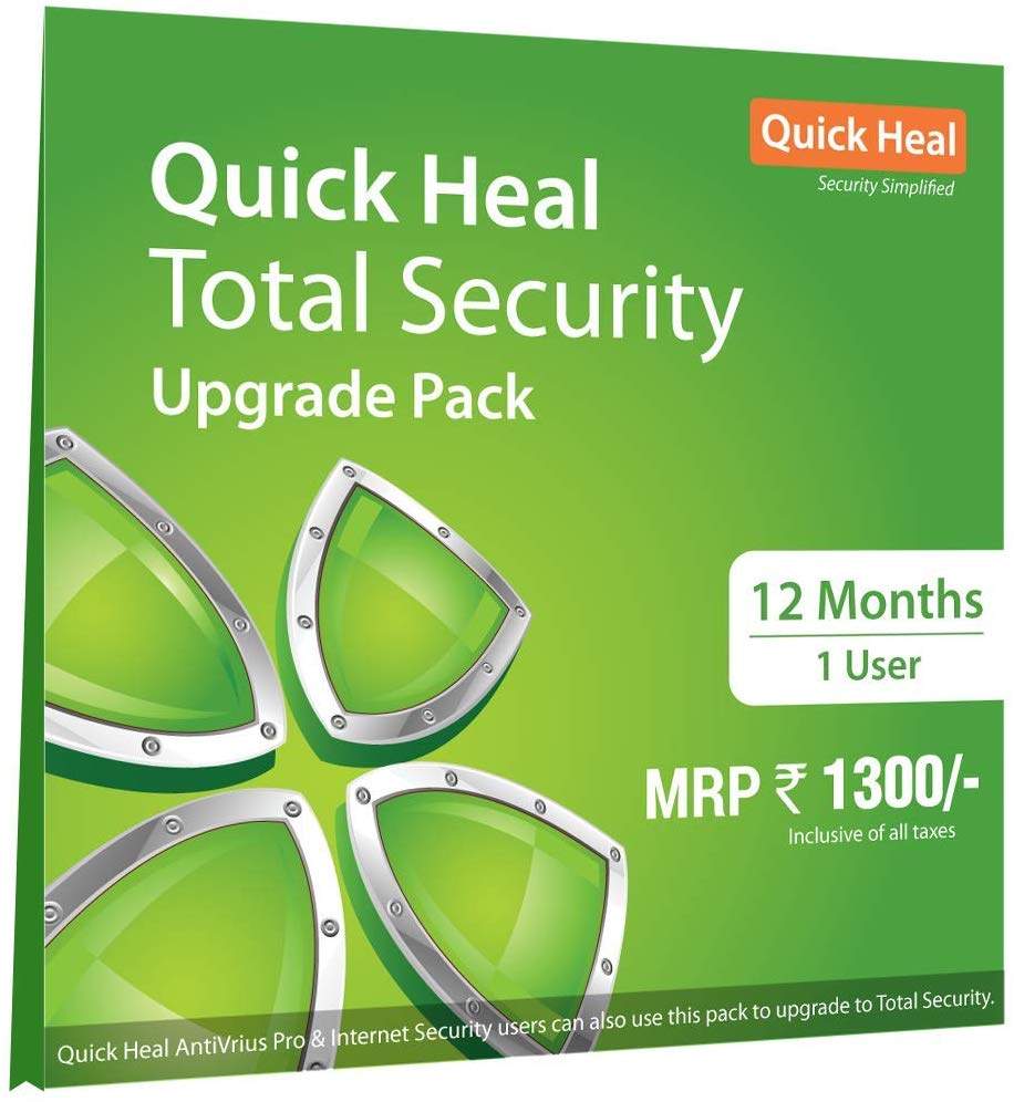 Quick Heal Total Security Renewal Upgrade Silver Pack - 1 User, 1 Year (DVD) (existing Quick Heal subscription required)