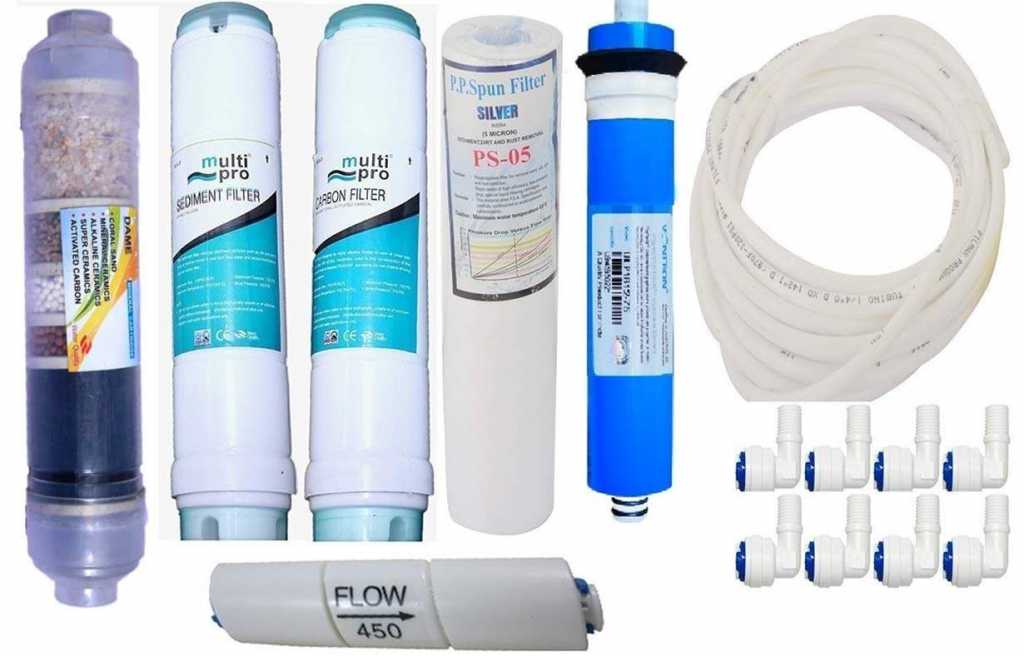 Complete RO service Filter kit original 75 gpd Dry Membrane & Mineral cartridge