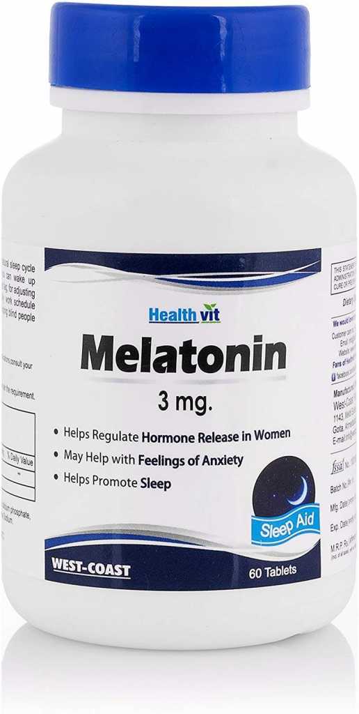 Healthvit Melatonin Regulates Sleep Cycle - 3 mg (60 Tablets) 