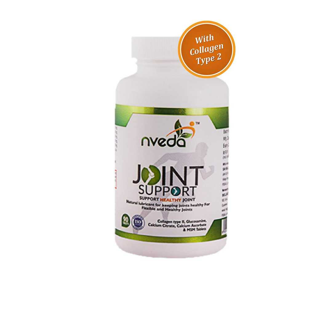 Nveda Joint Support for keeping Joints healthy containing Collagen Type 2, Glucosamine, Calcium and MSM (90 No) 