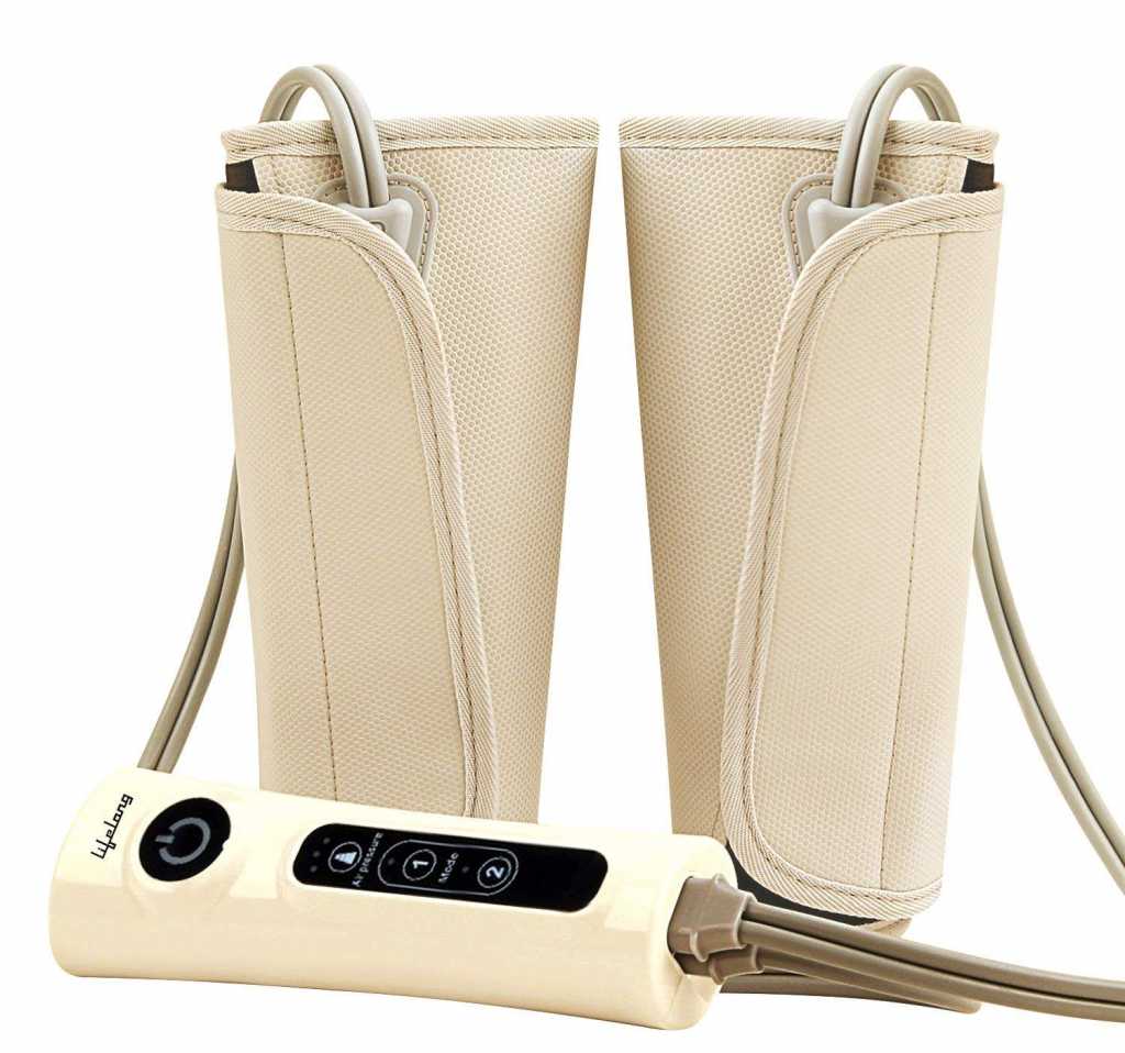 Lifelong LLM18 Air Pressure Massager for pain relief of Arms, Leg, Calf and Foot (Brown)
