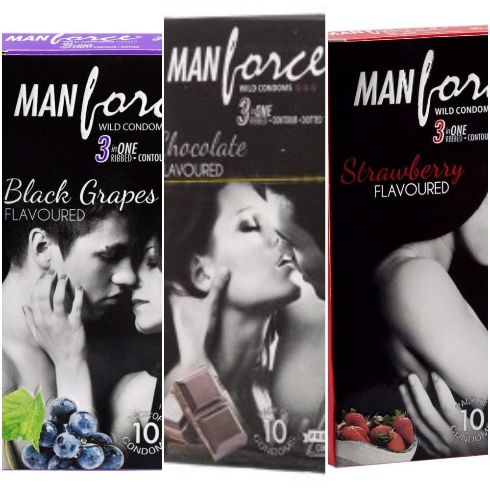 Manforce 3 in 1 20s Condoms Combo Pack of 3 Flavours