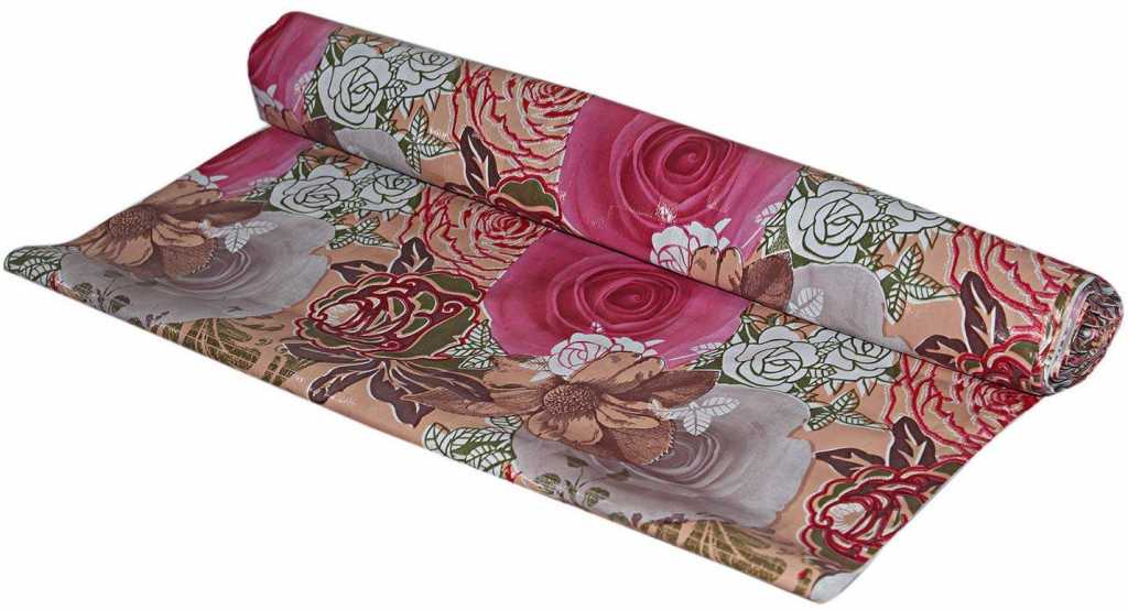 Kuber Industries Flower Design PVC Wardrobe Kitchen Drawer Shelf Mat - Pink, 10M Roll (CTKTC05366) 