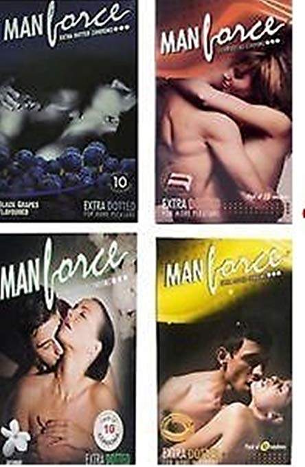 Manforce Assorted Condoms Pack - 4 flavors (Set of 10, 40 Pieces) 