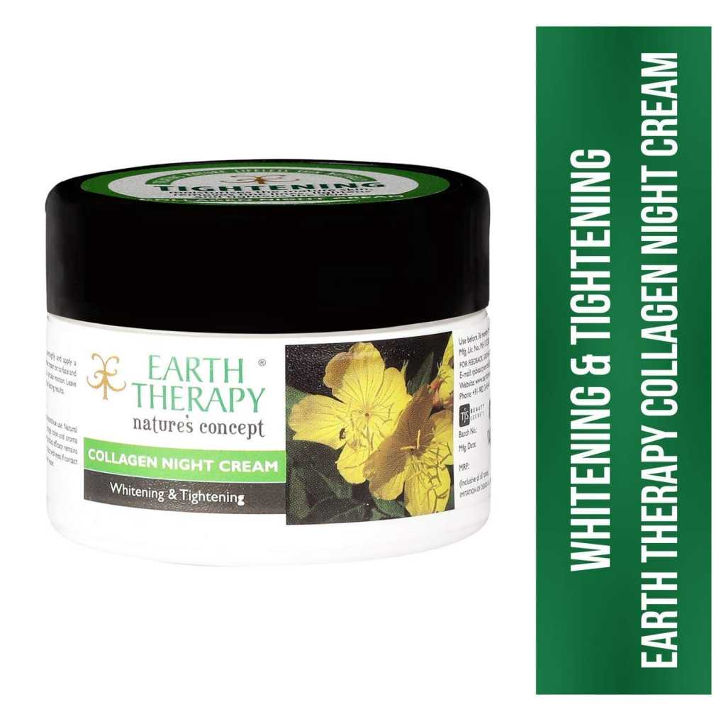 EARTH THERAPY® Whitening & Tightening Collagen Night Cream for Naturally Beautiful Skin for Women n Men - 50gm (2)