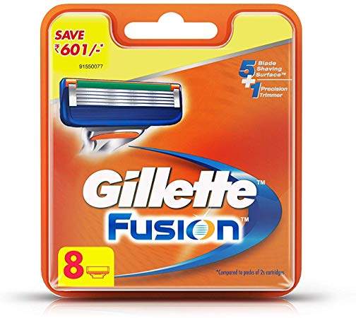 Gillette Fusion Manual Shaving Razor Blades - 8s Pack (Cartridge) 