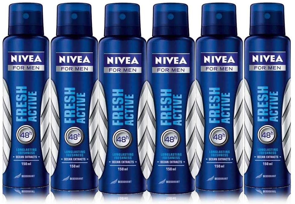 Nivea Active Fresh Deodorants for Men - Pack of 6