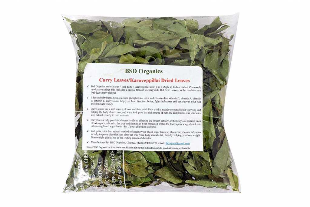  BSD Organics Curry Leaves/Karuveppillai Dried Leaves Granules, 100 g by BSD Organics
