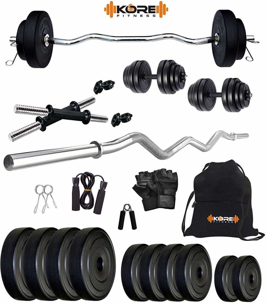  Kore K-PVC 20kg Combo 3 Leather Home Gym and Fitness Kit