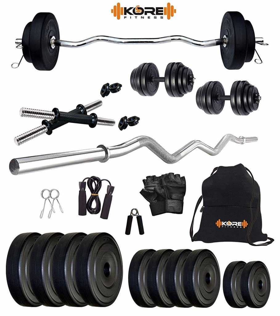 Kore K-PVC 20kg Combo 3 Leather Home Gym and Fitness Kit 