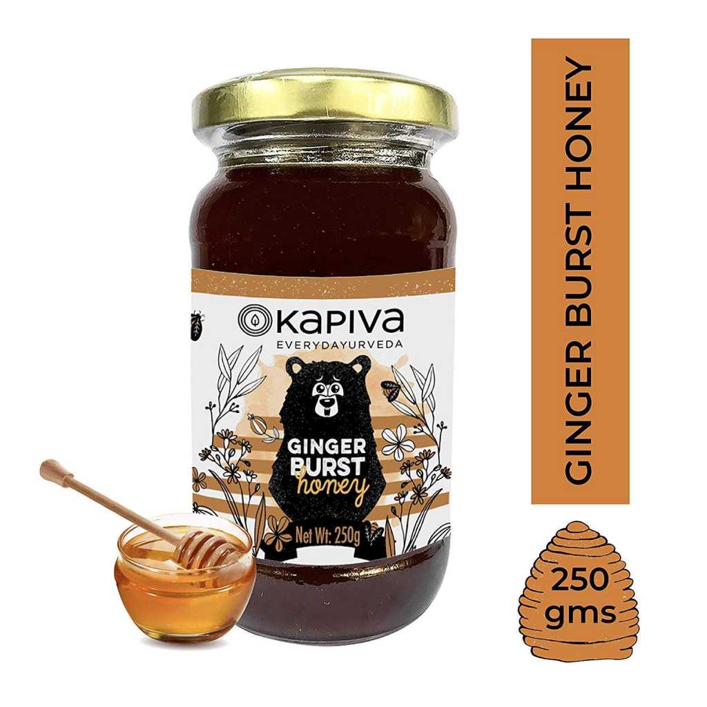 Kapiva 100% Natural Ginger Burst Honey - Helps Boost Immunity, Aids Weight Loss and Improves Digestion - 250gm