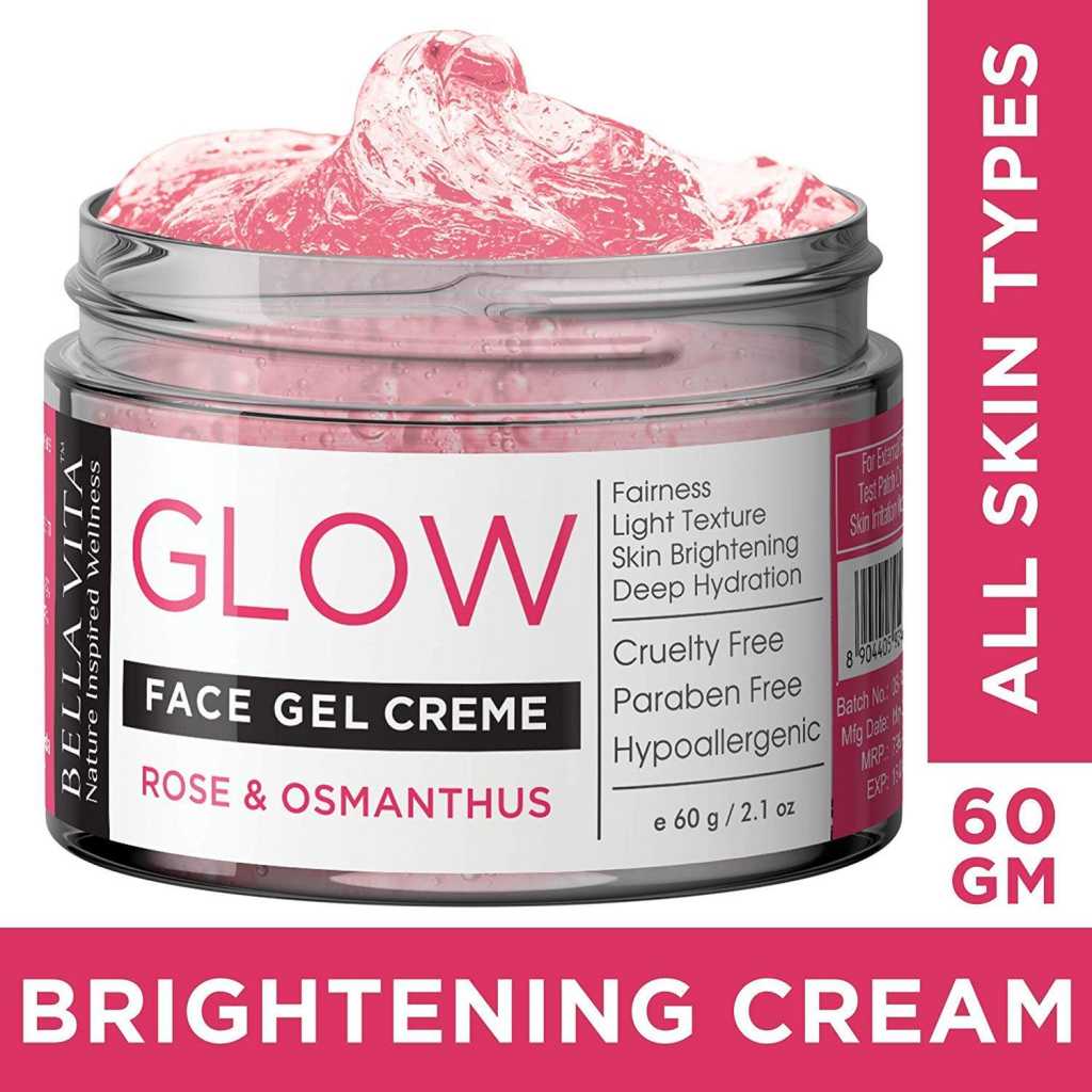 Bella Vita Organic vitamin E Face Gel Night Cream For Women & Men All Skin Types With Rose & Osmanthus | Radiance & Shine 