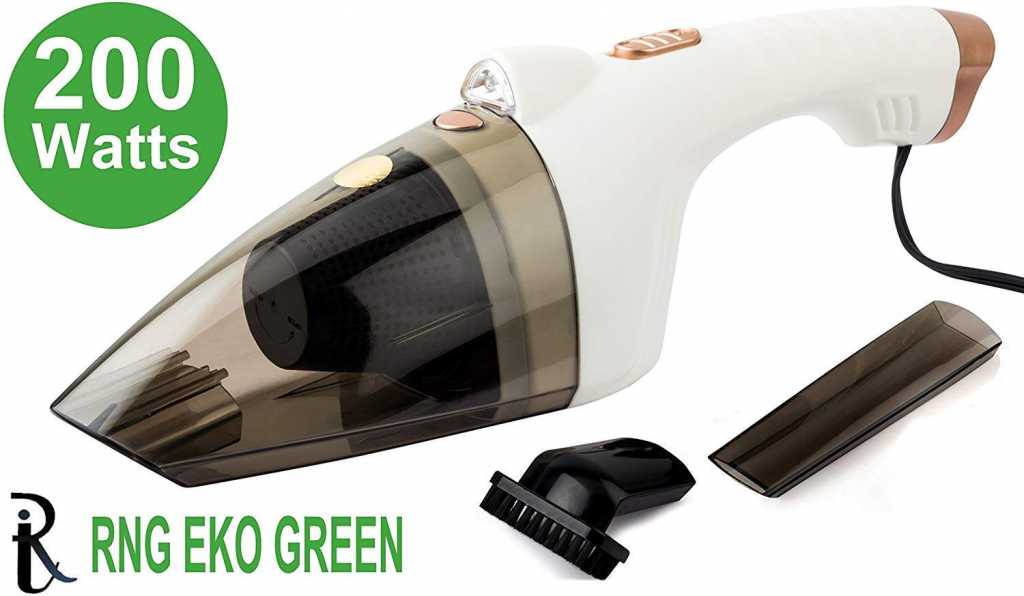 RNG EKO GREEN 200 Watt Cyclonic Power Wet/Dry Car Vacuum Cleaner - White (12V)