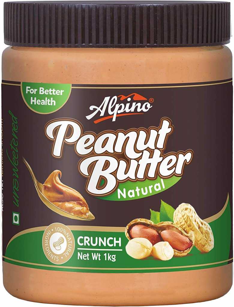 Alpino Natural Peanut Butter Crunch 1kg (Unsweetened / Gluten Free / Non-GMO) 