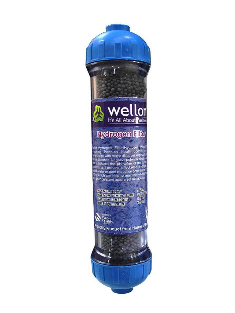 Wellon Japanese Hydrogen Water Filter Cartridge Rises Water Hydrogen/pH/TDS and Reduce ORP for All Kinds of Water Purifiers (10 INCH) 