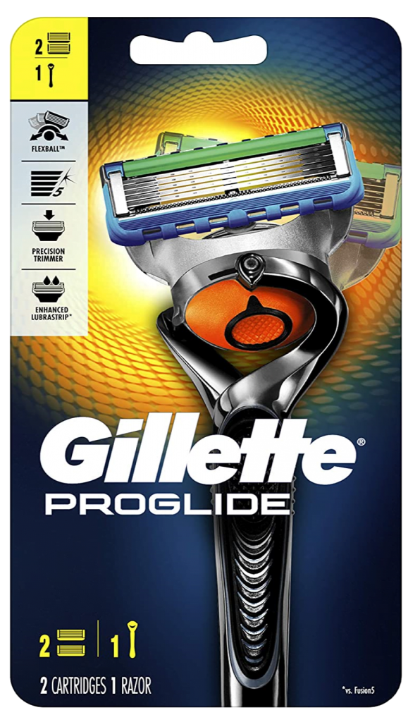 Gillette Fusion5 ProGlide Men's Razor with 2 Razor Blade Refills, Mens Fusion Razors / Blades 