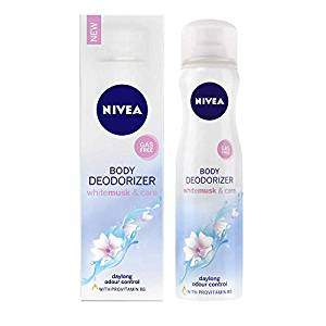 NIVEA Deodorizer, White Musk & Care Deodorant, Gas Free, Women, 120ml 