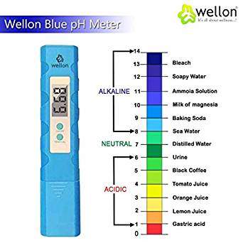 WELLON Digital Portable Pen Type pH Meter Tester Water Purity Pool Aquarium Measurement blue 