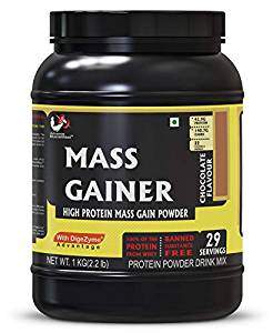 Advance MuscleMass High Protein Mass Gainer Supplement Powder (Chocolate) - 1 Kg / 2. 2 Lb 