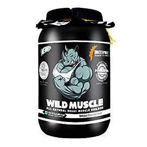 DREXSPORT - Wild Muscle - All Natural Lean Mass Gainer Whey Protein Powder - Isolate + Concentrate + Creatine HCL + BCAA + Glutamine - 1Kg Chocolate 