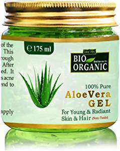 Indus Valley Bio Organic Non-Toxic Aloe Vera Gel for Acne, Scars, Glowing & Radiant Skin Treatment-175ml 