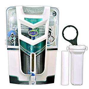 Aqua Ultra 14Stage A1025 Ro+Uv+Uf Alkaline TDS Controller Water Purifier - White 