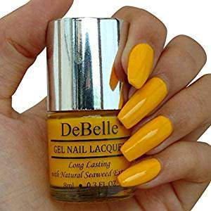 DeBelle Nail paint Caramelo Yellow - 8 ml (Yellow Nail Polish) 