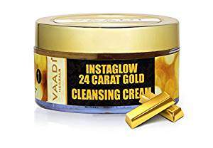 Vaadi Herbals 24 Carat Gold Cleansing Cream, Marigold Oil and Wheatgerm Oil, 50g 