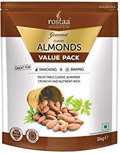 Rostaa Premium Classic Almonds Value Pack, 1000 g