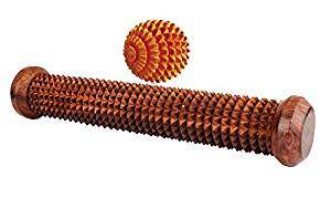 index Iwud Palm Massager balls and Roller for hands and Body Stress Acupressure Pain Relief/finger massager/hand massager wooden/Pointed Acupressure Ball