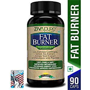  Zivapure Advanced Fat Burner & Natural Weight Loss Supplement for Men and Women with Garcinia Cambogia + Green Tea + Piperine Extract & Chromium - 90 Veg Capsules by Zivapure