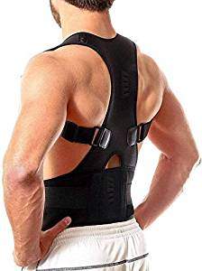 VOL MART™ Unisex Magnetic Back Brace Posture Corrector Therapy Shoulder Belt for Lower and Upper Back Pain Relief, posture corrector men for women,back support belt for back pain - Free Size 