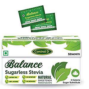 Balance Stevia 100% Natural Sweetener Sugar Free Sachets (50 Sachets) 