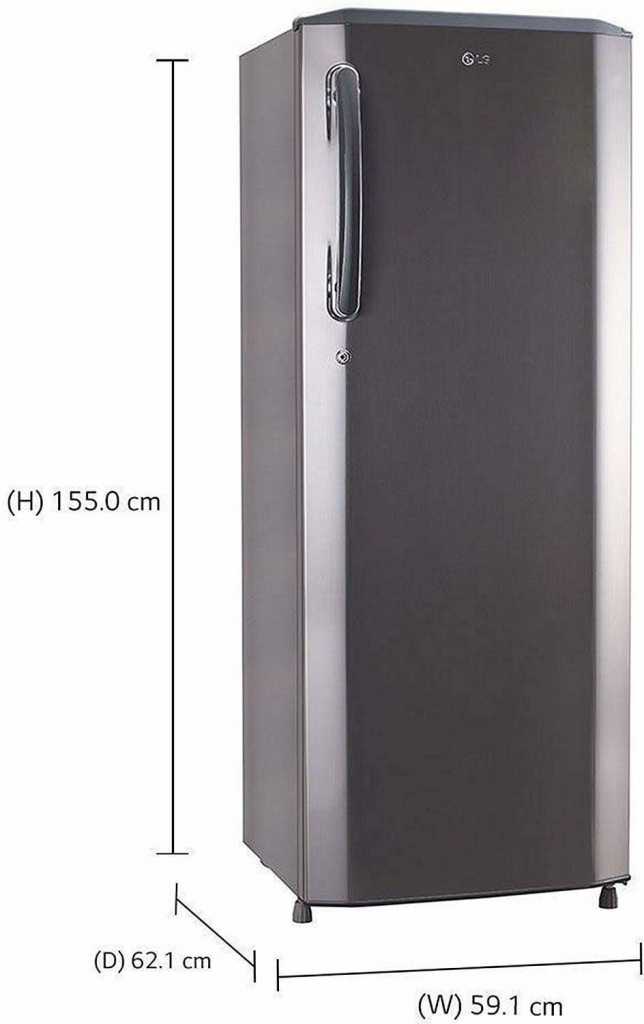 LG 270 L 3 Star Direct Cool Single Door Refrigerator(GL-B281BPZX, Shiny Steel, Smart Inverter Compressor)