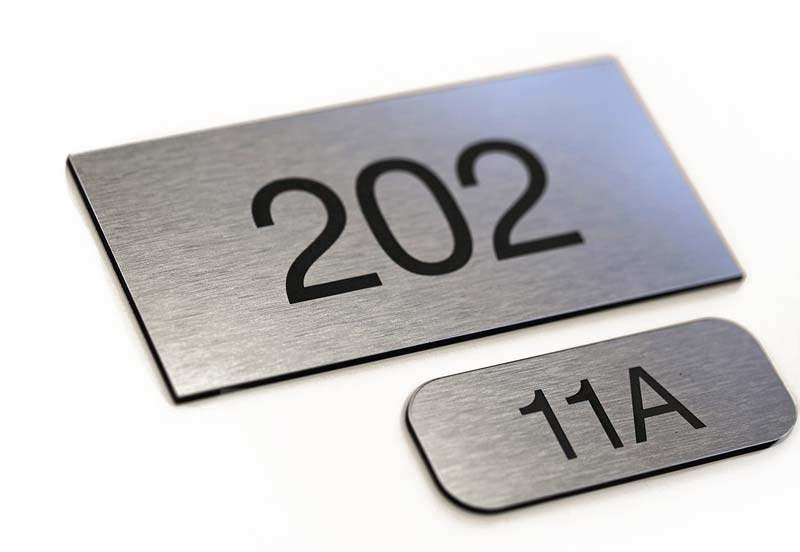 Apartment number plates for doors Aquafresh Prime