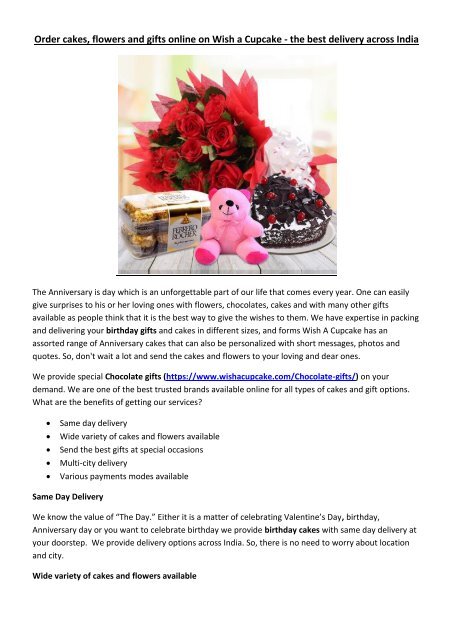 Benefits of flowers and cakes delivery to our special ones 42087 1 - Benefits of flowers and cakes delivery to our special ones